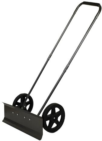 Yard Butler Schneeschaufel mit Rollen, robuste Schneeschaufel mit Rädern, effizientes Schneeräumwerkzeug, ergonomisches Design, pulverbeschichteter Stahl für lang anhaltende Leistung, 61 cm breite