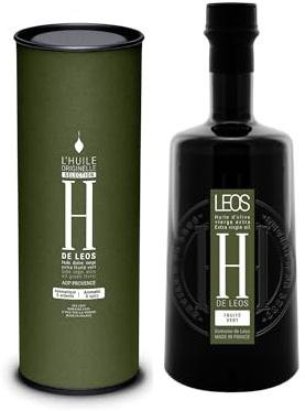 LEOS - Huile d'Olive Vierge Extra - H DE LEOS - Fruité Vert - Multimedaillée - 250ml avec étui - Provence - Made in France