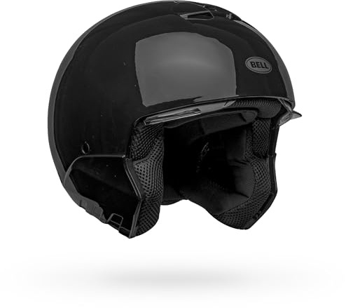 Bell Broozer Solid ECE Helm, Zertifiziert für Fullface & Openface, ideal für epische Stadtfahrten, Farbe: Black, Größe: 2X