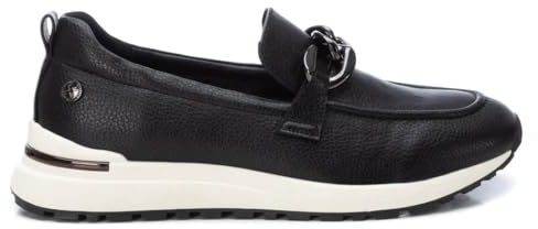 XTI - Mocasines Mujer Negro - Calzado Cómodo y Versátil - Moda Casual - Modelo 14337301 (Talla 36)