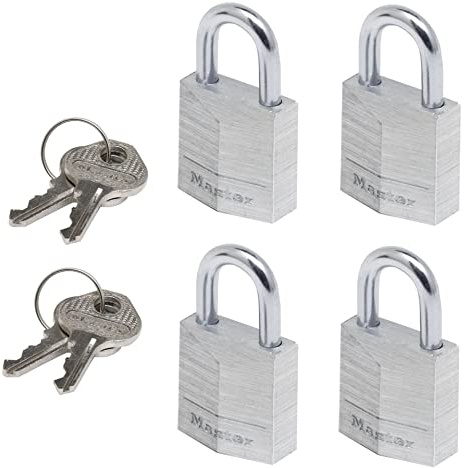 Master Lock 4 Cadenas, 20mm, O3mm, Aluminium