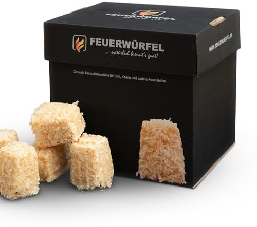 Feuerwürfel Boîte naturelle de 0,5 kg - L'allume-feu naturel pour four, barbecue et cheminée
