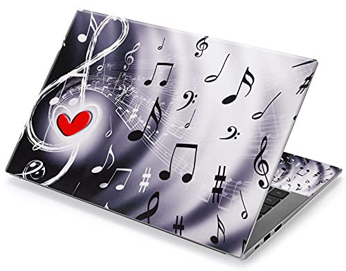 icolor Laptop Skin Aufkleber Folie Cover Vinyl Aufkleber für 13 13,3 14 15 15,4 15,6 Zoll Notebook Schutzfolien Laptop Selbstklebend Kunst Dekorative Aufkleber Schutzhülle (Rotes Herz)