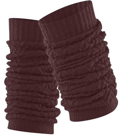 FALKE Damen Stulpen Fable Estate W Lw Wolle dick einfarbig 1 Paar, Braun Cayenne 5950, ONESIZE
