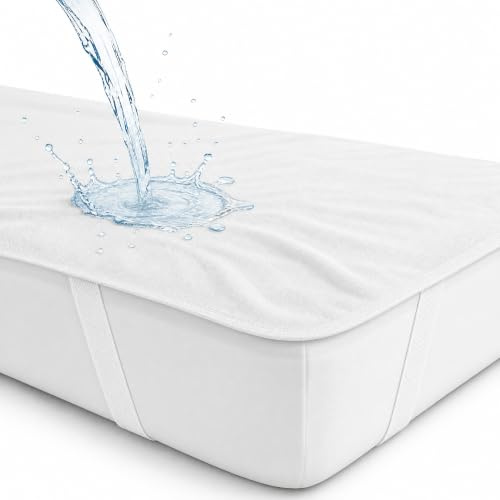 Matratzenschoner 90x220 cm wasserdicht - Molton Matratzenauflage Baumwolle