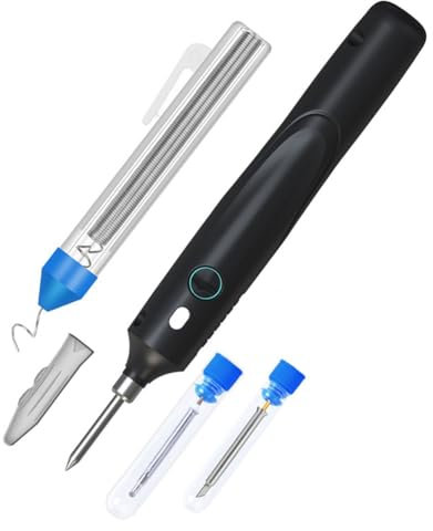 Wzxksoac Juego de Soldador Portátil USB, Mini Soplete de Soldadura para Estudiantes en Casa, Herramientas de Reparación de Batería de Litio Inalámbricas