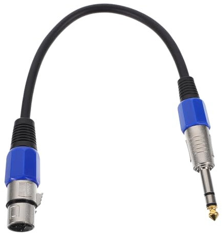 NUOBESTY 2pièces Adaptateur XLR vers Jack Câble Adaptateur pour Microphone Lot de Câbles Courts