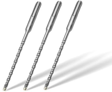 SDS Plus Hammer Drill Bits 6mm x 160mm x 3pcs,Professional Cross Tip Carbide Drill bit for Brick Walls, Masonry,Concrete, Stone