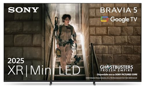 Sony BRAVIA 5 XR Mini-LED 98 Zoll Fernseher (K98XR55), AI XR-Prozessor, akustisches Multi-Audio, Dolby Vision/Atmos, IMAX Enhanced, Google TV (2025), Google Cast, Apple AirPlay 2, Game Menu, Smart TV