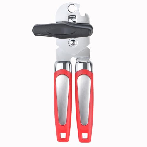 KYDIFS Abrelatas y abrebotellas para zurdos, utensilios de cocina para zurdos y adultos (rojo)