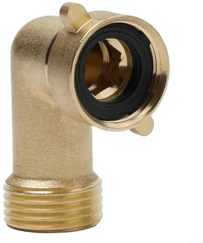 GLFLOW 90 Giardino Tubo Gomito Ottone RV Grado Acqua Connettore Raccordo Per Camper Rimorchio Camper Camper Sistema di Aspirazione