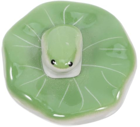 Yardwe Ceramic Floating Fish Statue Fish Tank Decor Aquarium Figurines Garden Pond Decoration Light Green 2.16 Inch Floating Aquarium Decor