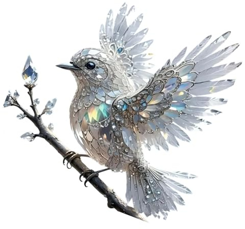 Adorno artístico de acrílico con plumas, diseño plano 2D con cuerda para espacios interiores, hogar, jardín, ventana, decoración, fácil de colgar, cadena de cuerda