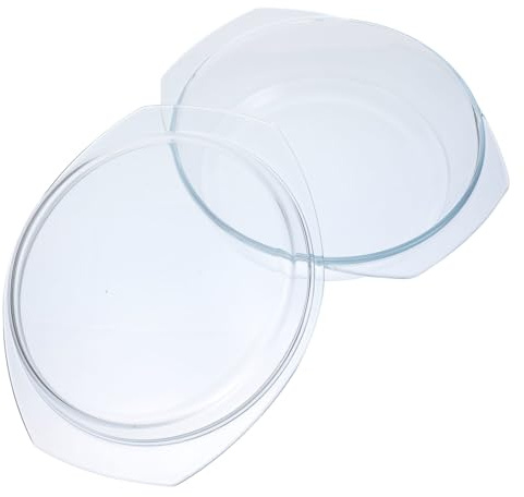 BESPORTBLE Pirofila in Vetro Rotonda con Coperchio Ciotola per Cottura e Microonde Resistente e Facile da Pulire Contenitore Multiuso per Cucina e Servizio Capacità