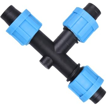 CIYODO Conectores para Sistema de Riego por Goteo 16 MM Accesorios de Manguera Bloqueo Externo 10 Piezas Compatibles Microtubos para Jardín y Agricultura