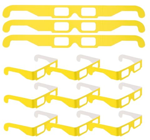 Tofficu 20 Stück 3d Beugungsbrillen aus Papier Bunte Regenbogen Effekte Partybrille für Club Konzert Weihnachtsbeleuchtung Komfortabel für Langes Tragen