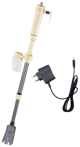 NOLITOY Elektrischer Wasserwechsler und Aquarien Sandreiniger aus Abs mit 520l/h Durchfluss Inkl Schlauch und Filterbeutel für Kleine und Große Aquarien