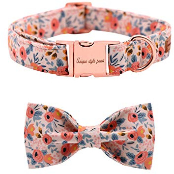 Unique Style Paws Hundehalsband Fliege Halsband Verstellbare Halsbänder oder Hundeleinen für Hunde und Katzen Klein Mittelgroß Groß