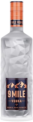 9 MILE Vodka 0,5l – 37,5% Vol. Premium Vodka mit LED-Beleuchtung, Granite Rock Filtration & mildem Geschmack – ideal für Longdrinks, Cocktails oder den puren Genuss