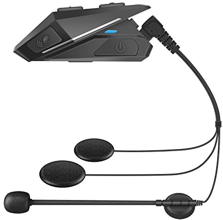 VR-robot Bluetooth Helmet Headset, Waterproof Outdoor Headset for Motorcycle Handsfree Stereo GPS Music Universal Helmet Intercom System