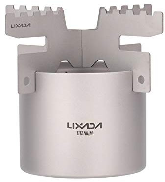 Lixada Réchaud à Alcool de Titane Pur 96 * 38mm 50g pour Camping en Plein Air Randonnée Randonnée Pique-Nique Barbecue
