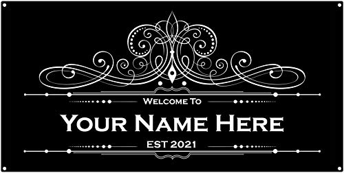 Bang Tidy Clothing Personalised Bar Sign for Home Bar Gifts - Metal Signs Plaques Accessories for Home Pub Man Cave Garden Bars - Hanging or Wall Mount 12-40 cm x 20 cm x 0.1 cm
