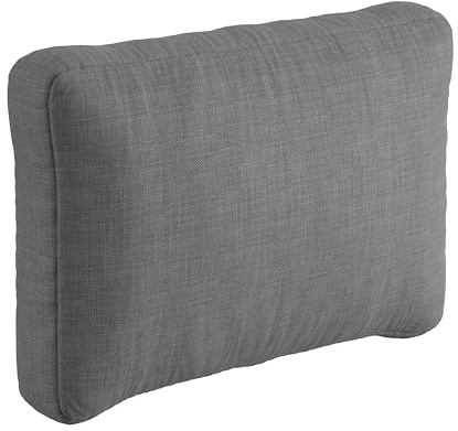 sunnypillow Palettenkissen für Gartenmöbel - Rückenkissen 60x40x20/10cm - Rückenpolster für Bett und Sofa - Palettenpolster für Palettenmöbel - Lounge Kissen mit abnehmbarem Bezug Grau