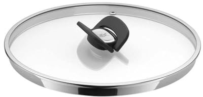 WMF Click&Serve Pfannen- Topfdeckel 26 cm, stapelbar, Glasdeckel mit Schmetterlingsgriffe, spülmaschinengeeignet