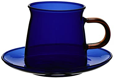 FUJUN Creative Colorful Coffee Cup Saucer Set, Mug Drinking Cup Tea Coffee Cup, Art Decorations, Cup and Cup Holder 13 * 7.3cm