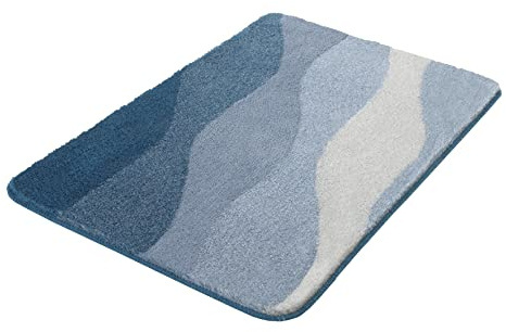 Kleine Wolke Badteppich Malena, Farbe: Iceblue, Material: 100% Polyacryl, Größe: 70x120 cm