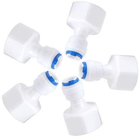 Yctze Wasserfilter Schnellkupplung, 6 St¨¹ck 1/4 Rohr Od auf 1/2 Buchse Push In Schnellkupplung Umkehrosmose Wasserfilter f¨¹r Zuhause