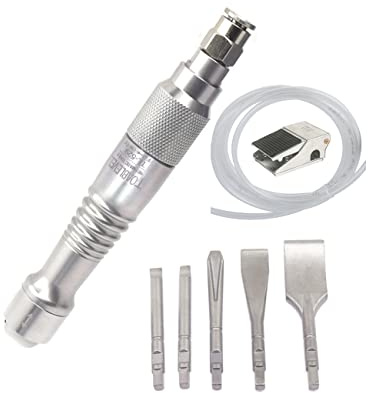 Micro Air Flux Chipper Medical Gypsum Breaker Dental Cast Stomatology Engrave Pneumatic Scraper Gas Shovel 5 Chisels With Foot Switch Engrave Tools