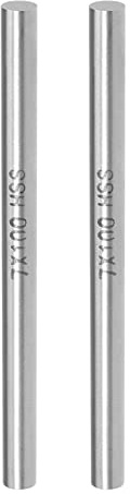 CoCud Tondo Acciaio Asta, 7mm Diametro 100mm Lunghezza, Alta Velocità Acciaio Barra Calcio Artigianato Fai-da-Te Utensili - (per Trapano Torni Noioso Macchina), 2 pezzi