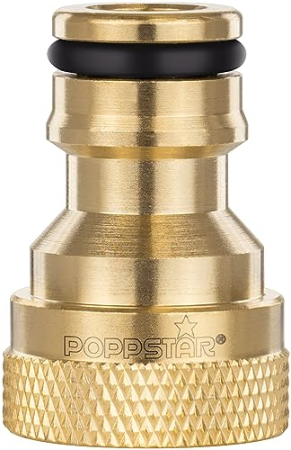 Poppstar Hahnverbinder 1/2 Zoll Innengewinde und Steckkupplung für Gartenschlauch (kompatibel mit Gardena Stecksystem)