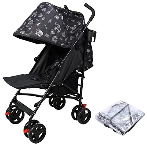 Babyway Lightweight Stroller with Raincover & Cup Holder in Animal Design by Jane Foster