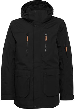 NORTH BEND NBWan Herren Outdoorjacke wasserdicht winddicht atmungsaktiv Funktionsjacke mit Wassersäule 10000mm W-PRO Wetterschutzsystem, Größe:M, Farbe:Black (1001)