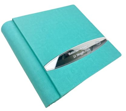 Album Fotografico Artigianale -Cristel Specchio- in similpelle pregiata, con inserto in Plexiglass Personalizzabile,classico con velina,Matrimonio,Compleanno,Regalo,Wedding,Anniversario