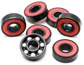 Deep Groove Ball Bearings 8 Stück 608 2RS Hybrid-Keramiklager ABEC-11 8 x 22 x 7 mm Skateboard-Spinner Keramiknitrid Pro Series 608RS Si3N4 Kugellager