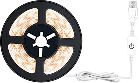 WOONEKY 5m Streifenlampe Touch Control Led Lichtstreifen Flexibles Usb-beleuchtungszubehör Für Tv Und Heimgebrauch