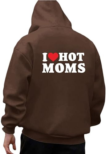 SRZYMJ Hoodie Herren Kapuzenpullover Freizeit Sweatjacke mit Kapuze Coole Design Herren-Sweatshirt Techwear Y2k Streetwear Camouflage Hoody Kleidung Kapuzenpulli Herbst Winter Strickjacke Kaffee M