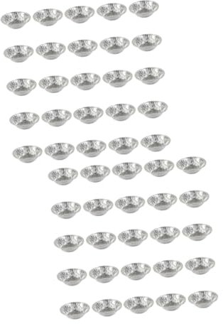 COLLBATH 200 Stk Eierkuchenform Kuchenblech aus Blech Werkzeuge zum Backen von Törtchen pudding förmchen puddingförmchen Tortenbleche aus Alufolie Backwerkzeuge für die Küche Silver