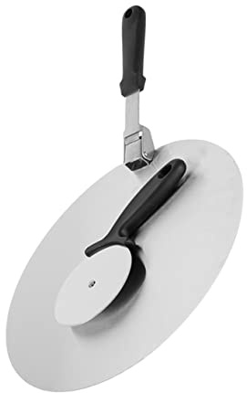 WATIIFUFU Pelle à Pizza Métal Avec Roulette Métal Spatule à Pizza Pour Transférer Et Produits De Boulangerie
