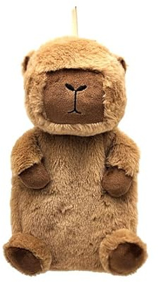 Puckator Capybara 650ml Hot Water Bottle with Plush Cover - Hot Heat and Ice Cold Cool Pack Packs Bag Bottles for Sport Injuries Knee Back Pain - Bed Warmer - Wellness Health Products