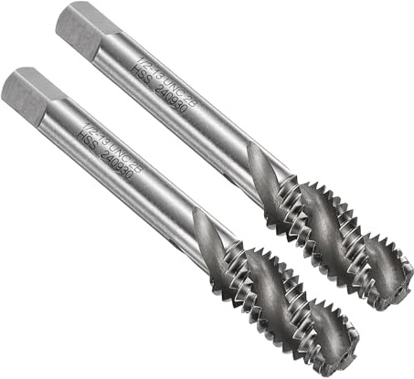 QUARKZMAN 2pcs Tarauds À Filetage Hélicoïdal 1/2-13 UNC 2B Taraud Machine, Outil De Réparation De Taraudage Non Revêtu, Acier Rapide (HSS) M2