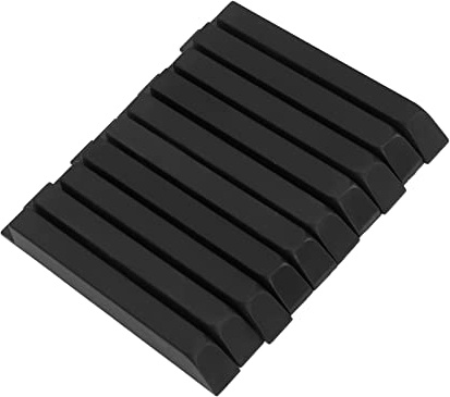10 st piano svart nyckel ABS knappsats - matt instrumenttillbehör för utbyte