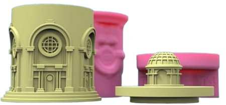 Bocaux de rangement en silicone pour bâtiment - Outil de moulage de béton - Fournitures de fabrication de plâtre anti-adhésif