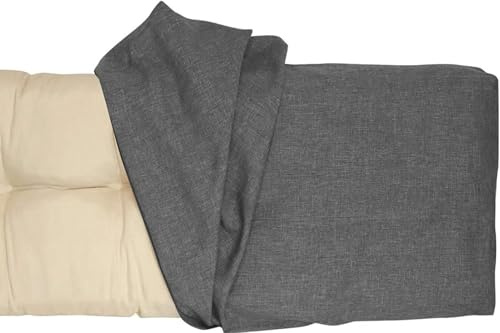 AQIGR Bezug-Bankkissen Sitzkissen mit Reißverschluss Bezug für Sitzbank Waschbar Abnehmbar, Eckbank Auflagen Hussen für Innen Outdoor Fensterbank Couch(Dunkelgrau,100x45x8cm Thick)