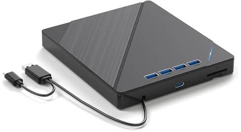 Oxtxuzdm Scrittore di dischi multiplo USB3.0 Silenti Operazioni Bruciatori Drive Per CD DVD BluRay Masterizzazione Portatile Dvd Writer Per Laptop