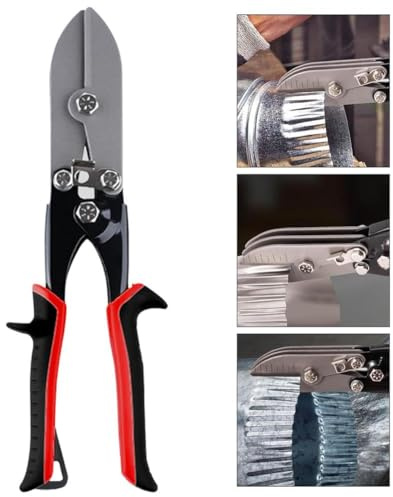 Herramientas de crimpado de chapa metálica de 5 cuchillas, crimpadora manual de tubos HVAC para acero de calibre 24 y acero inoxidable de calibre 28, ergonómicas y resistentes para conductos