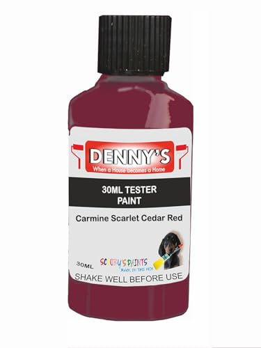 Premium Interior Wall & Ceiling Emulsion Paint – Carmine Scarlet Cedar Red – Rich Matt Finish, Durable & Washable, Low Odour, Ideal for Living Rooms, Bedrooms & Hallways (30ML Tester Bottle)